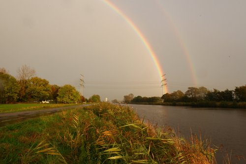 Photo of a double rainbow